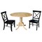 International Concepts 42 in. Dual Drop Leaf Table with 2 Cross Back Dining Chairs - 3 Piece Dining Set K01-42DP-C46-613P - alternate 1